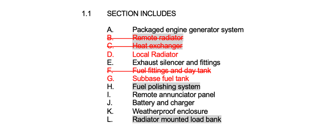 Power systems spec review example 1